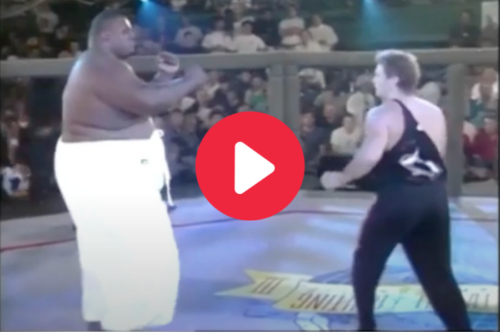 600-Pound MMA Fighter Takes On Puny Man, Inexplicably Loses