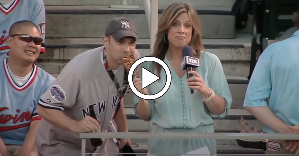 Yankees Fan Eats Reporter’s Cold Pork Chop on Live TV