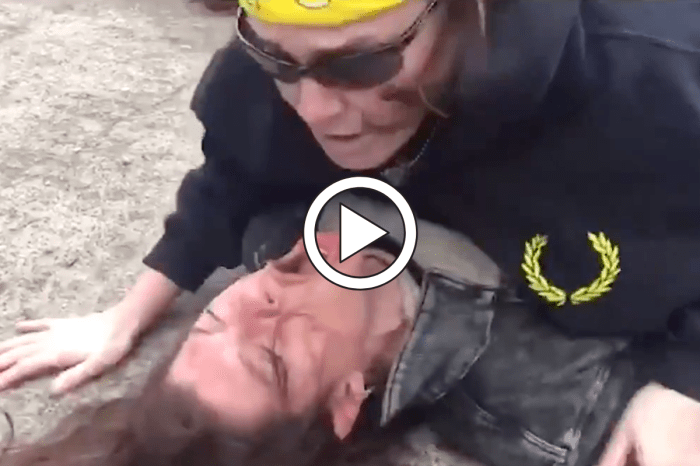 MMA Fighter Tackles Anti-Trump Protestor for Interrupting “Proud Boys” Rally