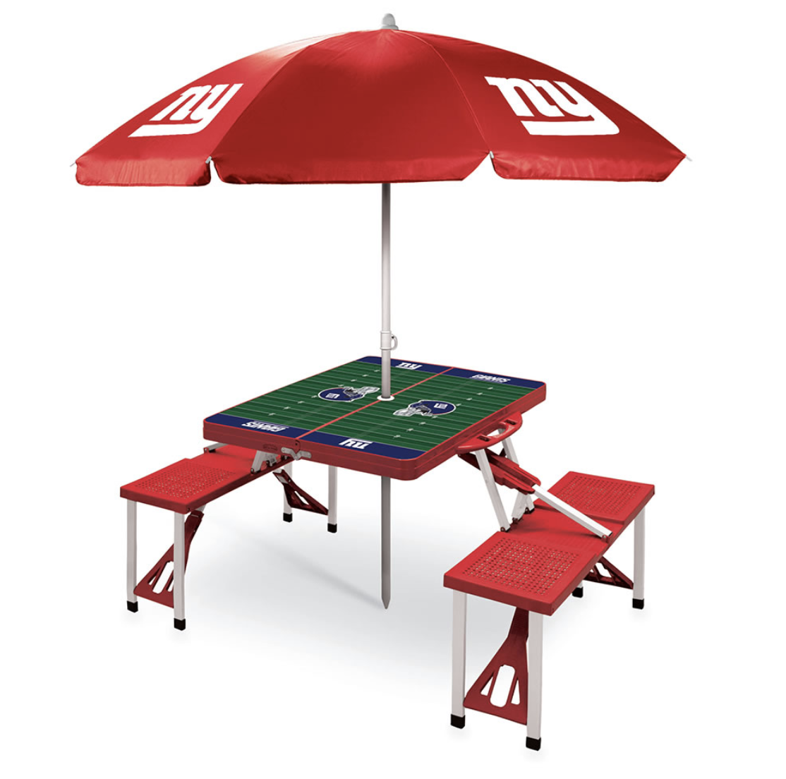 The NFL Tailgater's Table And Umbrella