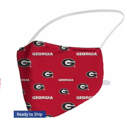 Georgia Bulldogs Fanatics Branded Adult All Over Logo Face Covering