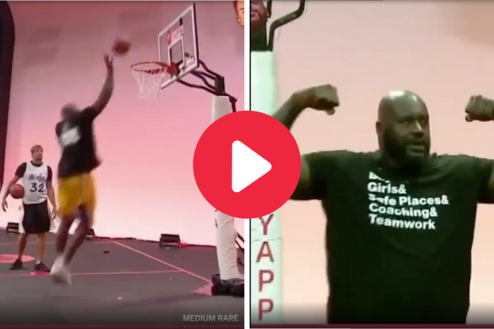 Shaq Effortlessly Breaks Rim While Playing Horse With Gronk