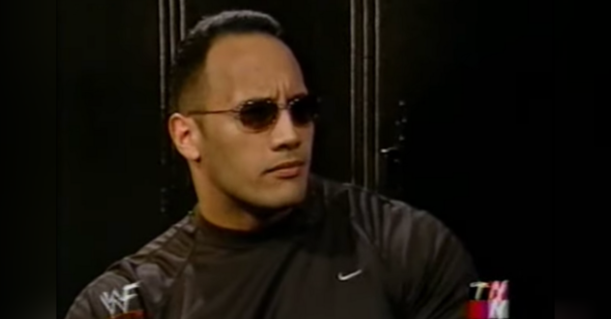the rock eyebrow raise but with fart sound effect 