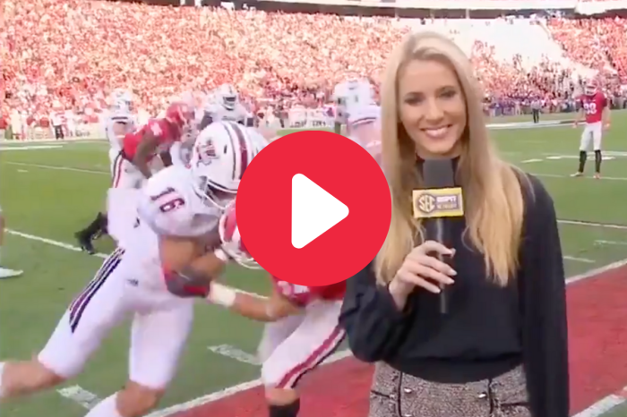 Georgia RB Ran Over a Sideline Reporter, Then Asked Her Out