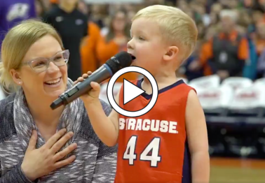 3-Year-Old Boy Crushes National Anthem Performance