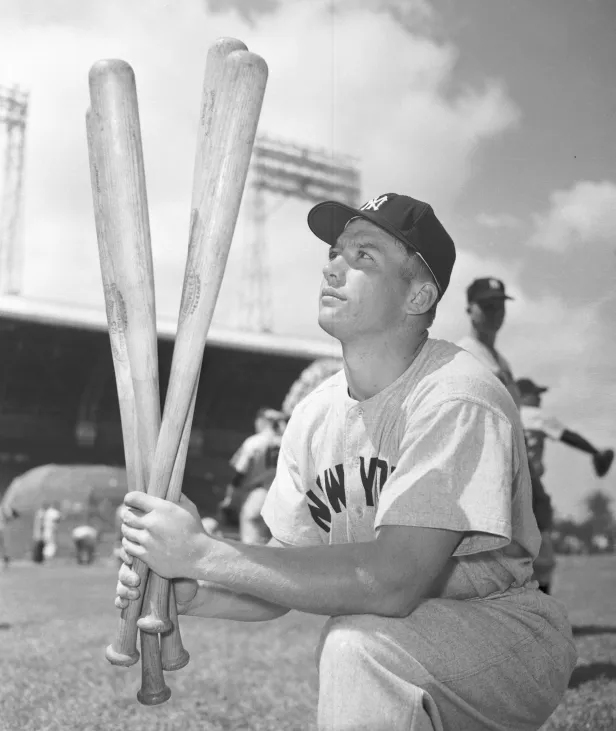 Mickey Mantle Deciding Between Bats