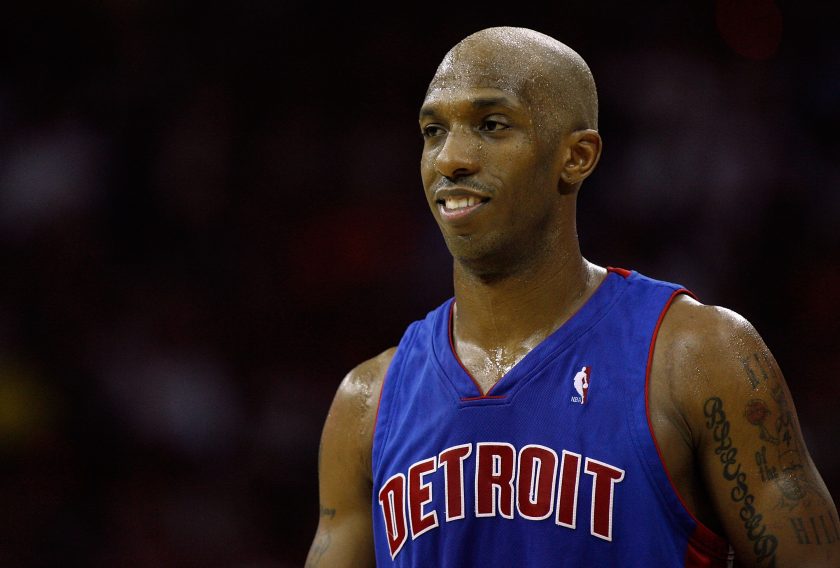Chauncey Billups looks on during a 2007 NBA game.