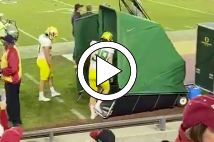 Oregon’s Pop-Up Porta Potty is the Future of College Football