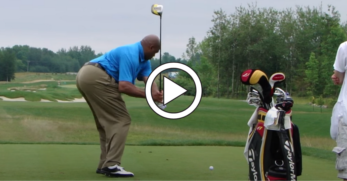 Charles Barkley Golf Swing: His Ugly Chop + Improved Swing 