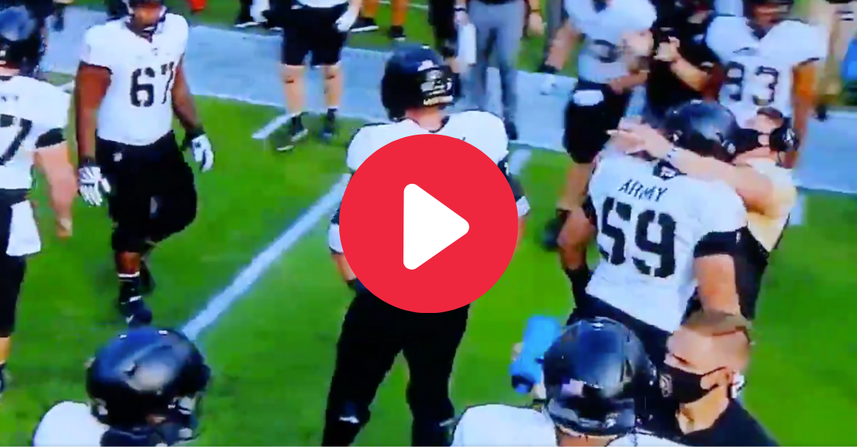 Army Player Headbutts Assistant Coach With Helmet On - FanBuzz
