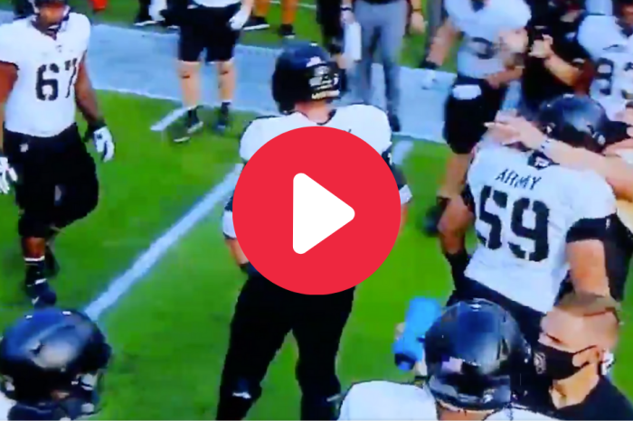 Army Player Headbutts Assistant Coach With Helmet On
