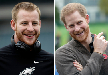 Carson Wentz & Prince Harry Look Like Long-Lost Brothers