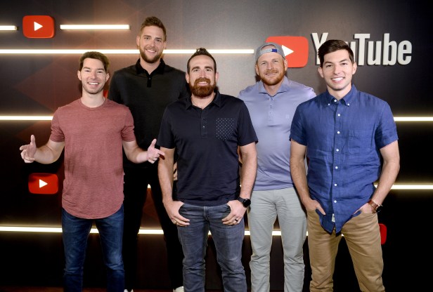 Dude Perfect Members at YouTube Brandcast 2019