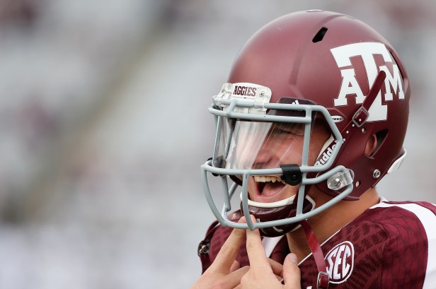 Johnny Manziel Smiles at Texas A&M