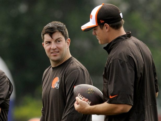 Rex Grossman smiles during training camp for the Cleveland Browns in 2014.