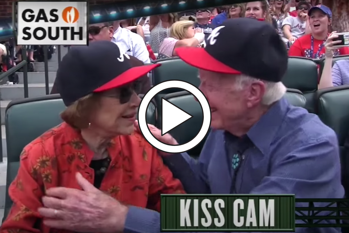 President Jimmy Carter Smooching On Kiss Cam Never Gets Old Fanbuzz 