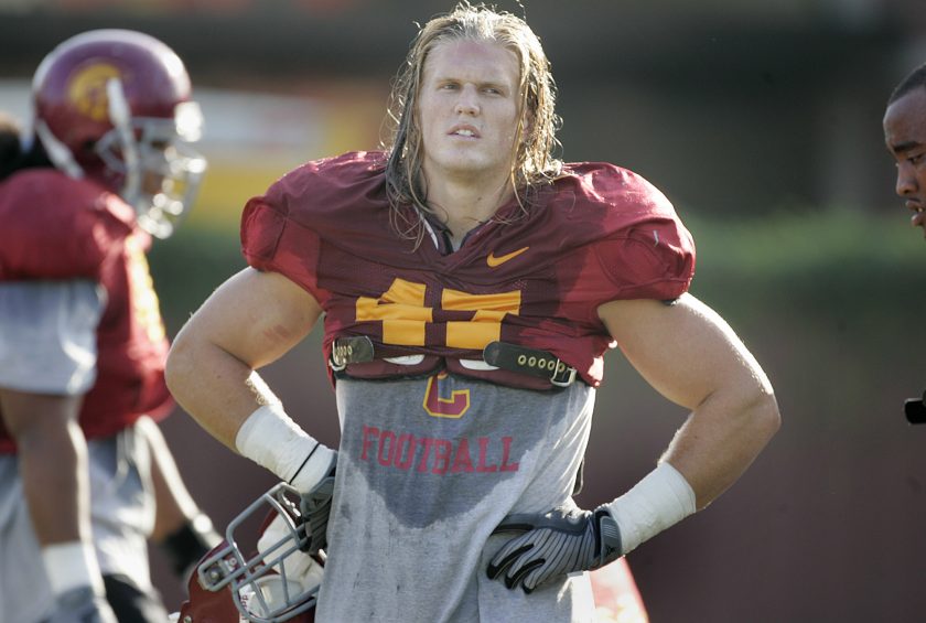 Clay Matthews at practice in college on September 22, 2008