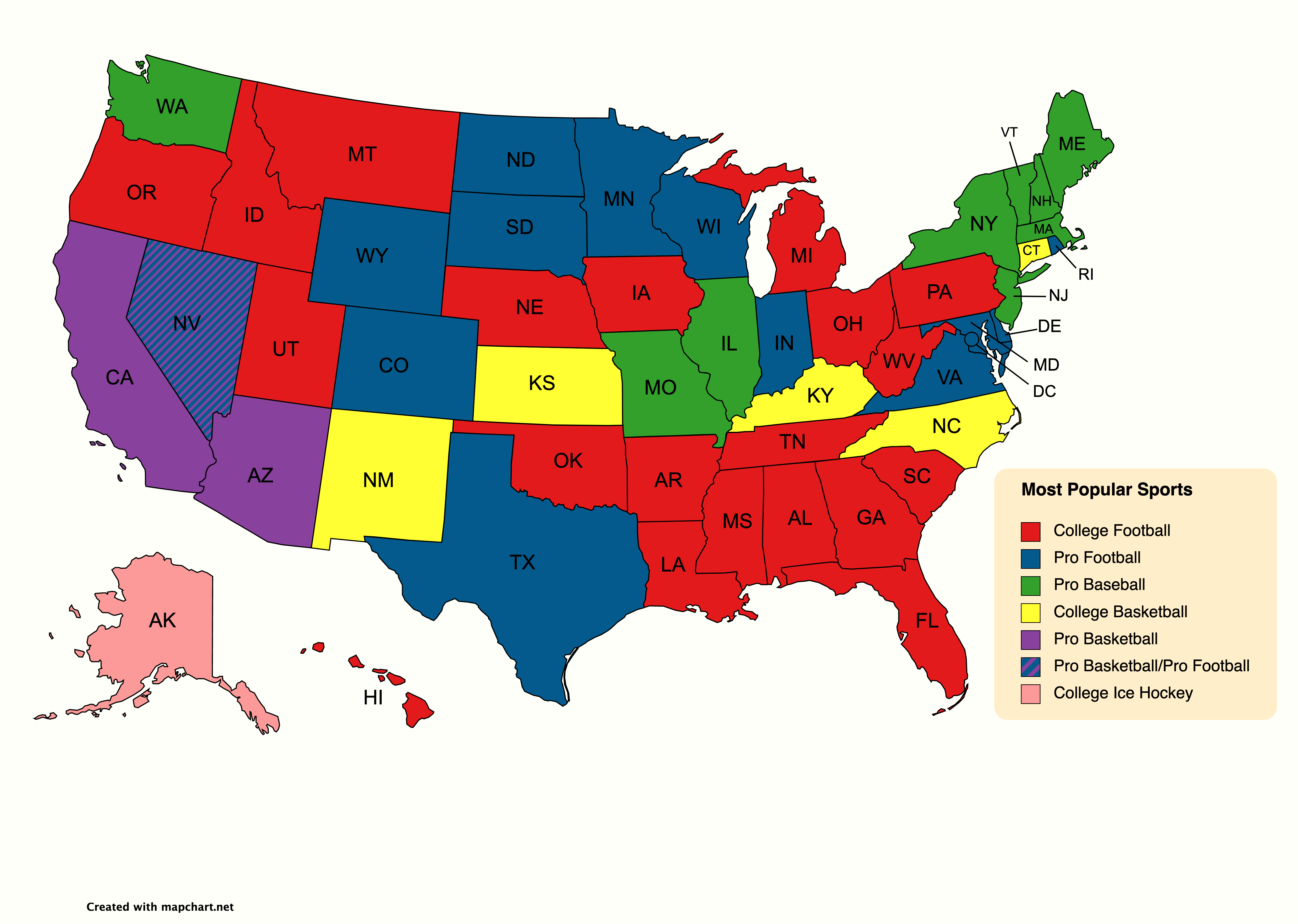 The Most Popular Sports in America By Each State FanBuzz