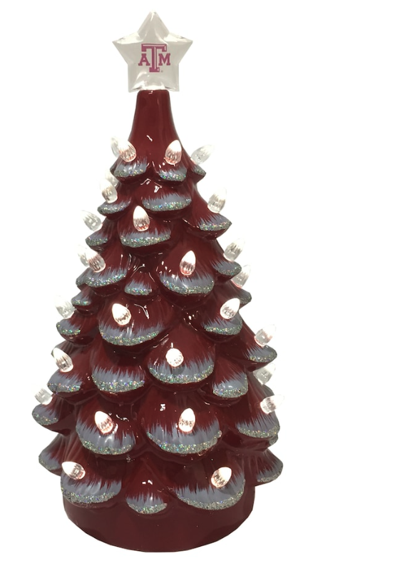 Texas A&M Aggies 14'' Ceramic Tree - Maroon