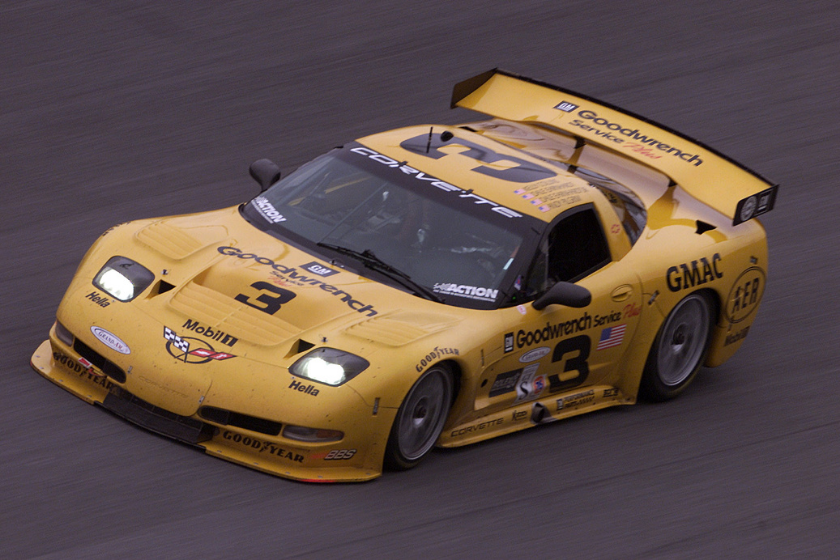 The #3 Corvette GTS driven by Dale Earnhardt, Dale Earnhardt Jr., Andy Pilgrim and Kelly Collins during the 2001 Rolex 24 Hours of Daytona at Daytona International Speedway in Daytona, Florida