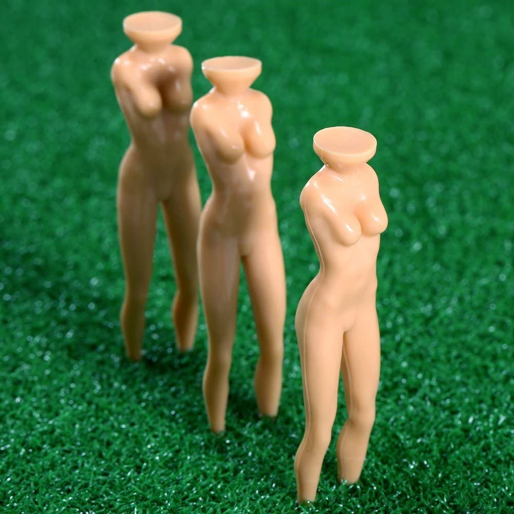 VONOTO Golf Tees, Golf Ball Nail, 20PCS Sporting EVC Novelty Plastic Nude Lady Golf Tees Model Beauty Ball Nail