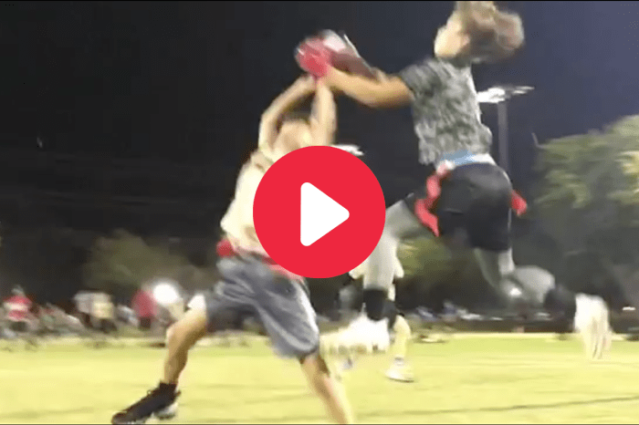 Girl “Mosses” Boy Then Jukes 2 More For Incredible TD