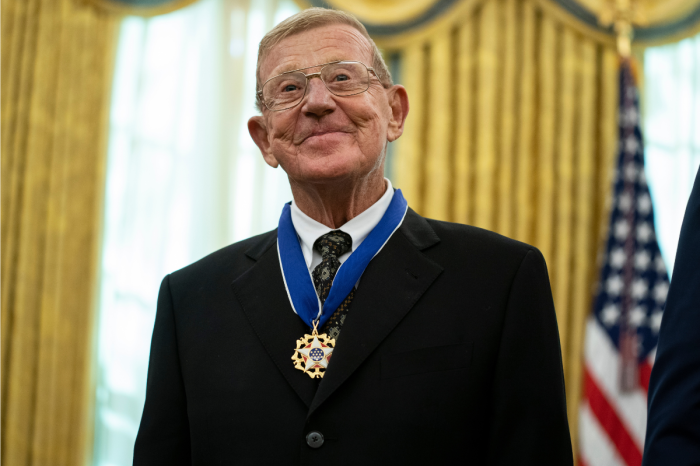 Lou Holtz Receives Presidential Medal of Freedom from President Trump