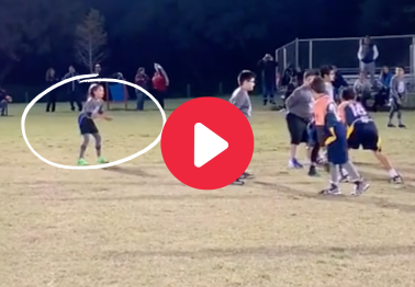 Tiny Girl Embarrasses Boys With Juke Moves in Flag Football Game