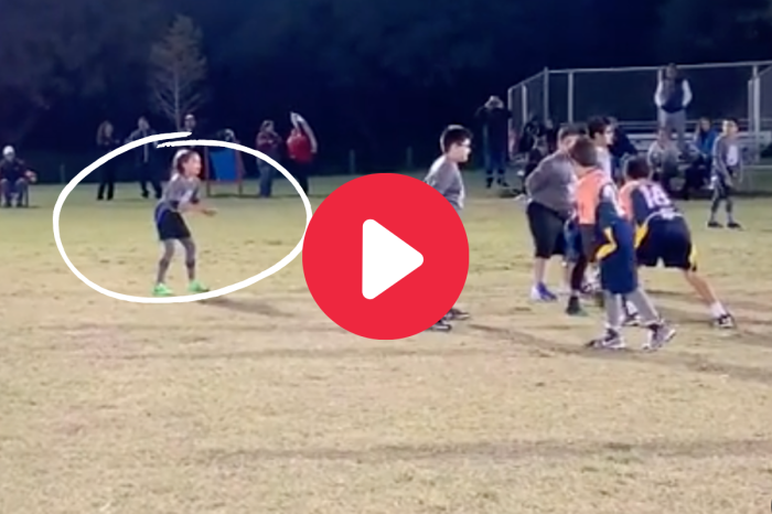 Tiny Girl Embarrasses Boys With Juke Moves in Flag Football Game