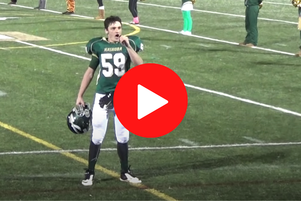 High School Football Player Crushes National Anthem Performance