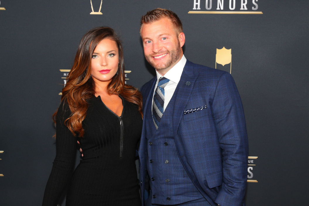 Sean McVay and his wife Veronika Khomyn at the 2018 NFL Honors.