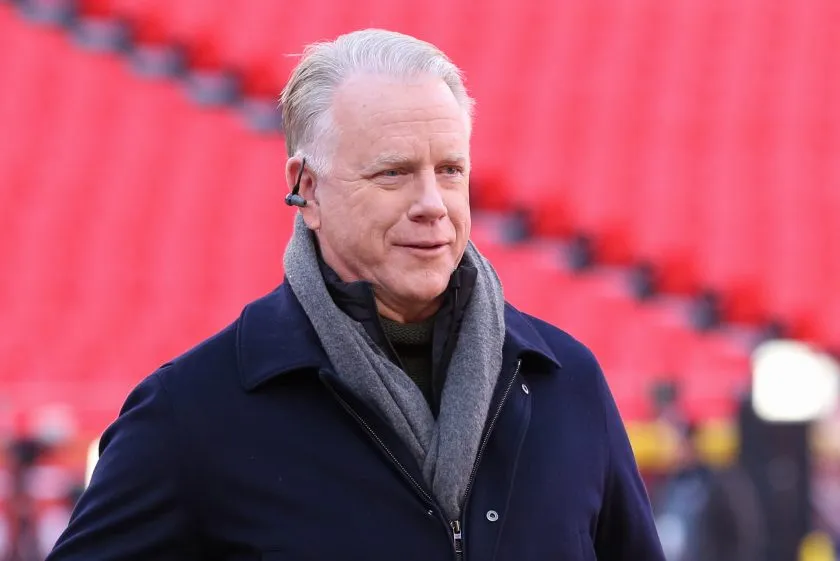CBS Sports analyst Boomer Esiason before the AFC Championship game between the Cincinnati Bengals and Kansas City Chiefs on Jan 30, 2022.