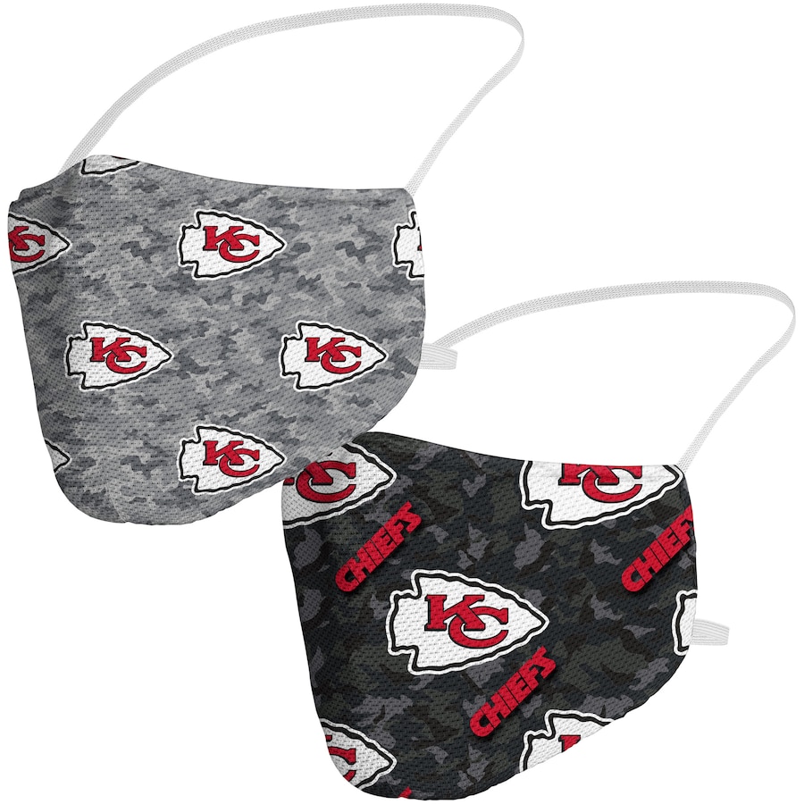 Kansas City Chiefs Fanatics Branded Adult Camo Face Covering 2-Pack