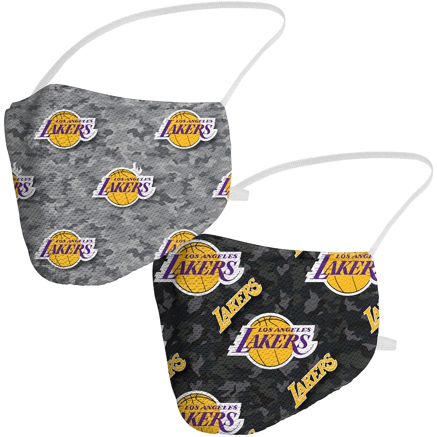 Los Angeles Lakers Fanatics Branded Adult Camo Duo Face Covering 2-Pack