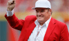 Baseball legened Pete Rose attends a Cincinnati Reds game.