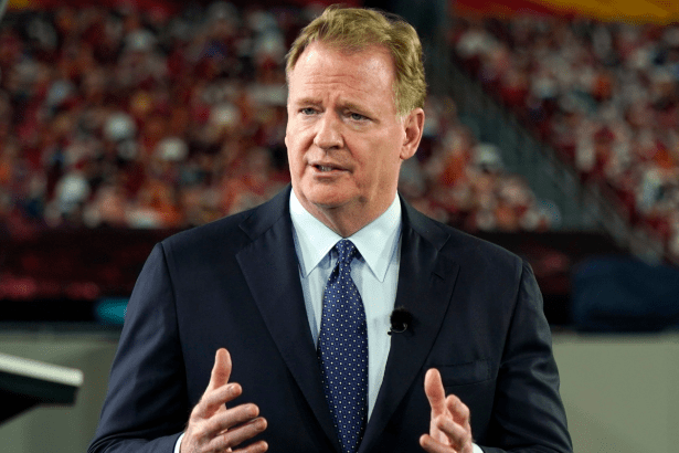 Roger Goodell before a NFL game.