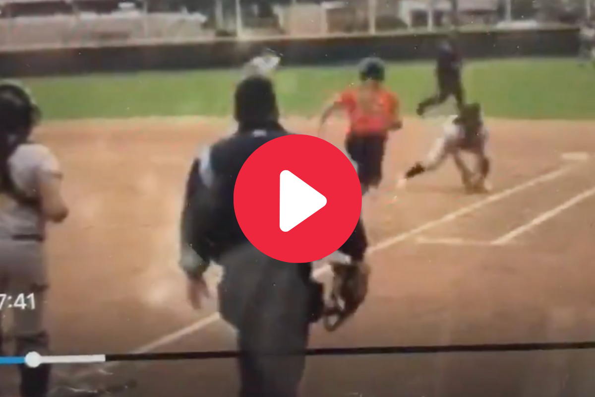 Softball Runner Flattens First Baseman, Gets Ejected Then Beaned Next Game  - FanBuzz