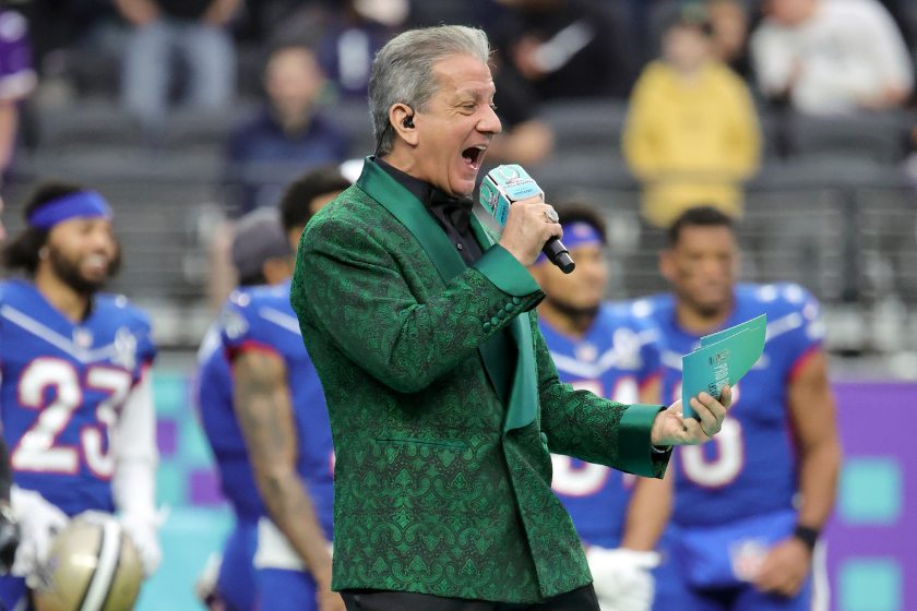 UFC Octagon announcer Bruce Buffer introduces players before the 2022 NFL Pro Bowl