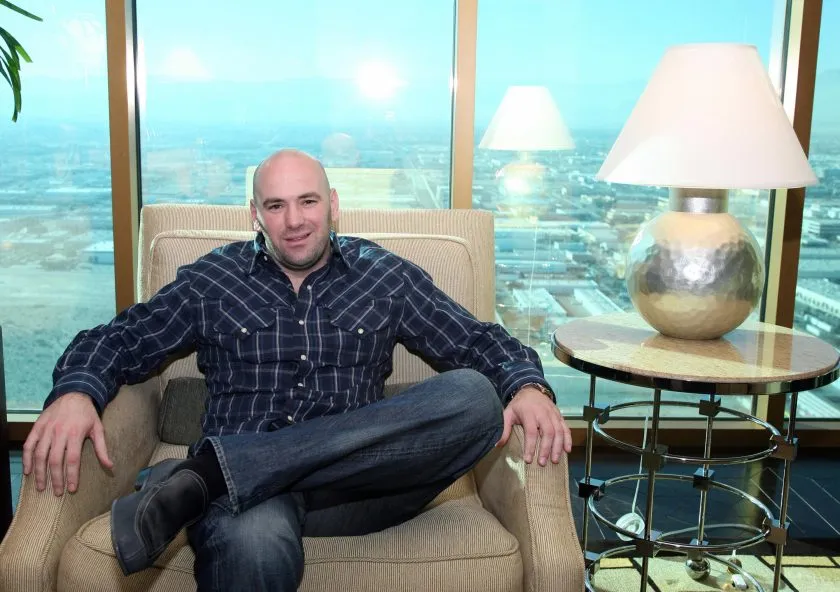 UFC President Dana White poses for a photograph in his suite at the Mandalay Bay Hotel in Las Vegas in 2007.