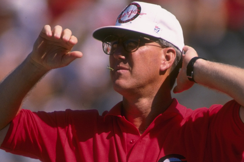 Georgia head coach Ray Goff prepares to face Alabama in 1995.