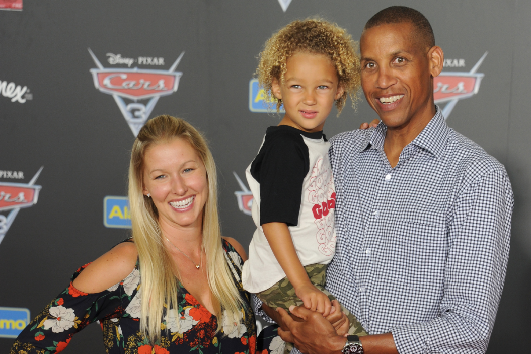 Reggie Miller and his family at the premier of Cars 3.
