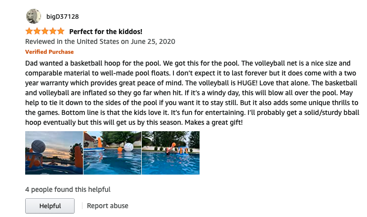 review pool volleyball net 3