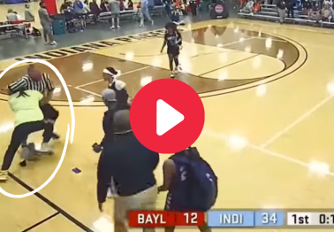 Angry Dad Suplexes Referee at AAU Girl's Basketball Game