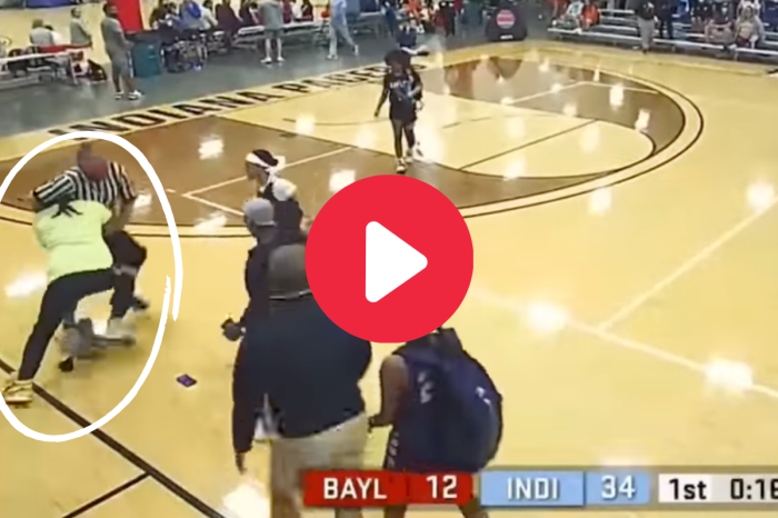 Angry Dad Suplexes Referee at AAU Girl’s Basketball Game