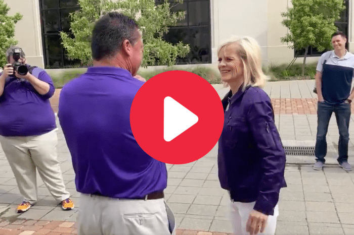 Kim Mulkey’s Ed Orgeron Impression Proves LSU is Her Home