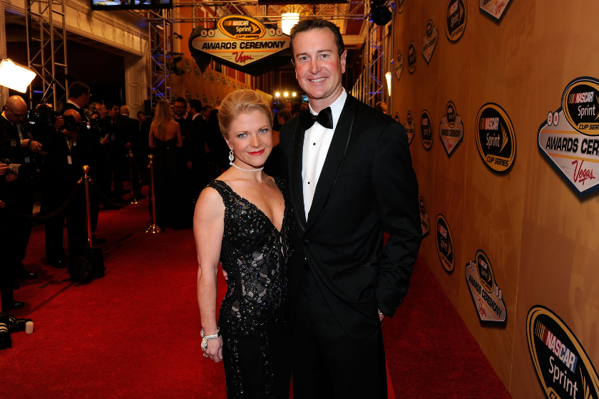 Kurt Busch and his ex-girlfriend Patricia Driscoll attend the NASCAR Sprint Cup Series Champion's Week Awards Ceremony at Wynn Las Vegas on December 2, 2011 in Las Vegas, Nevada