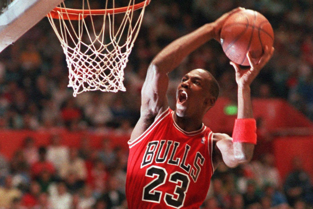 Watch: Michael Jordan with a massive putback dunk after a missed