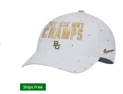 Baylor Bears Nike 2021 NCAA Men's Basketball National Champions Locker Room Legacy 91 Performance Adjustable Hat - White