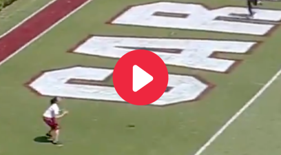 Dawn Staley’s “Off-The-Bench” TD Grab Made for Spring Game Glory
