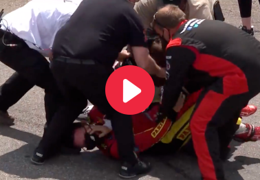 Two NASCAR Xfinity Series Drivers Had a Full-on Wrestling Match at Martinsville